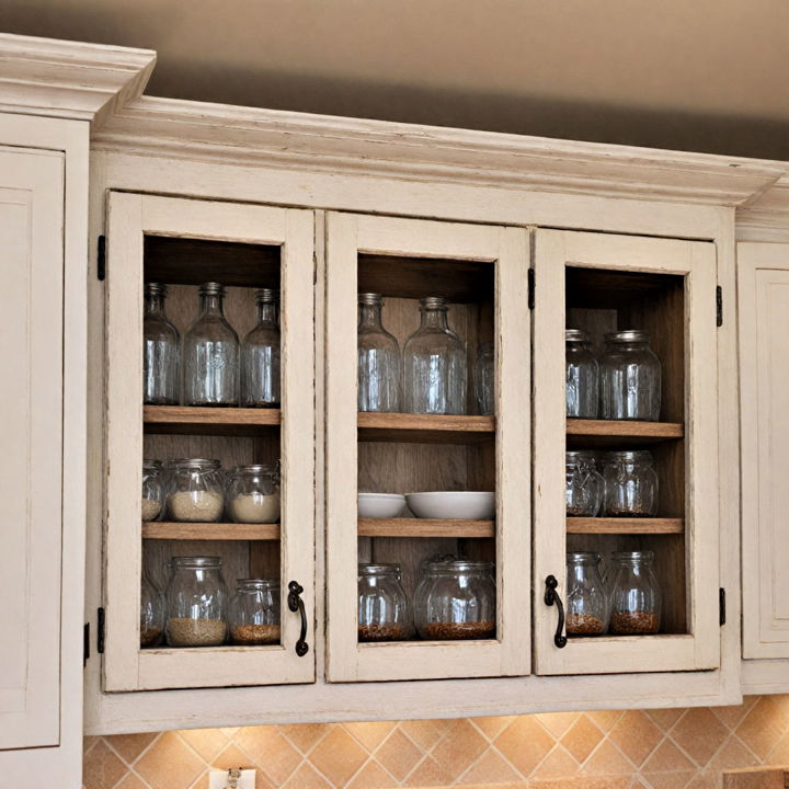 seeded glass cabinets