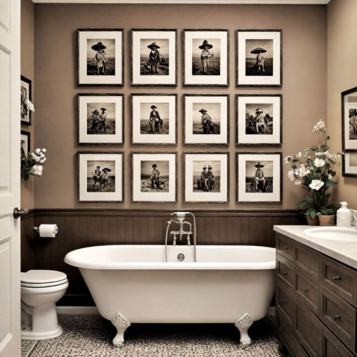 sepia toned artwork for bathroom