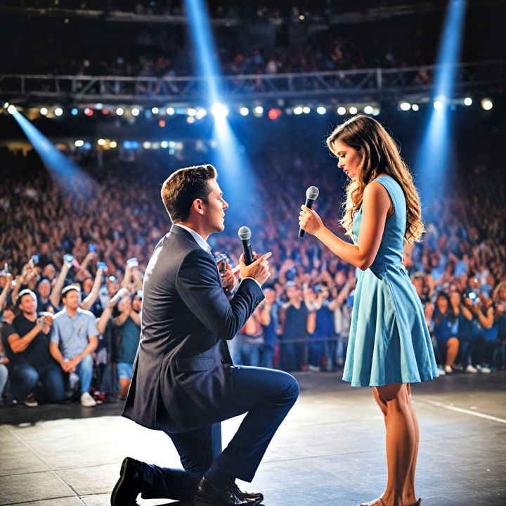 share a proposal during a concert