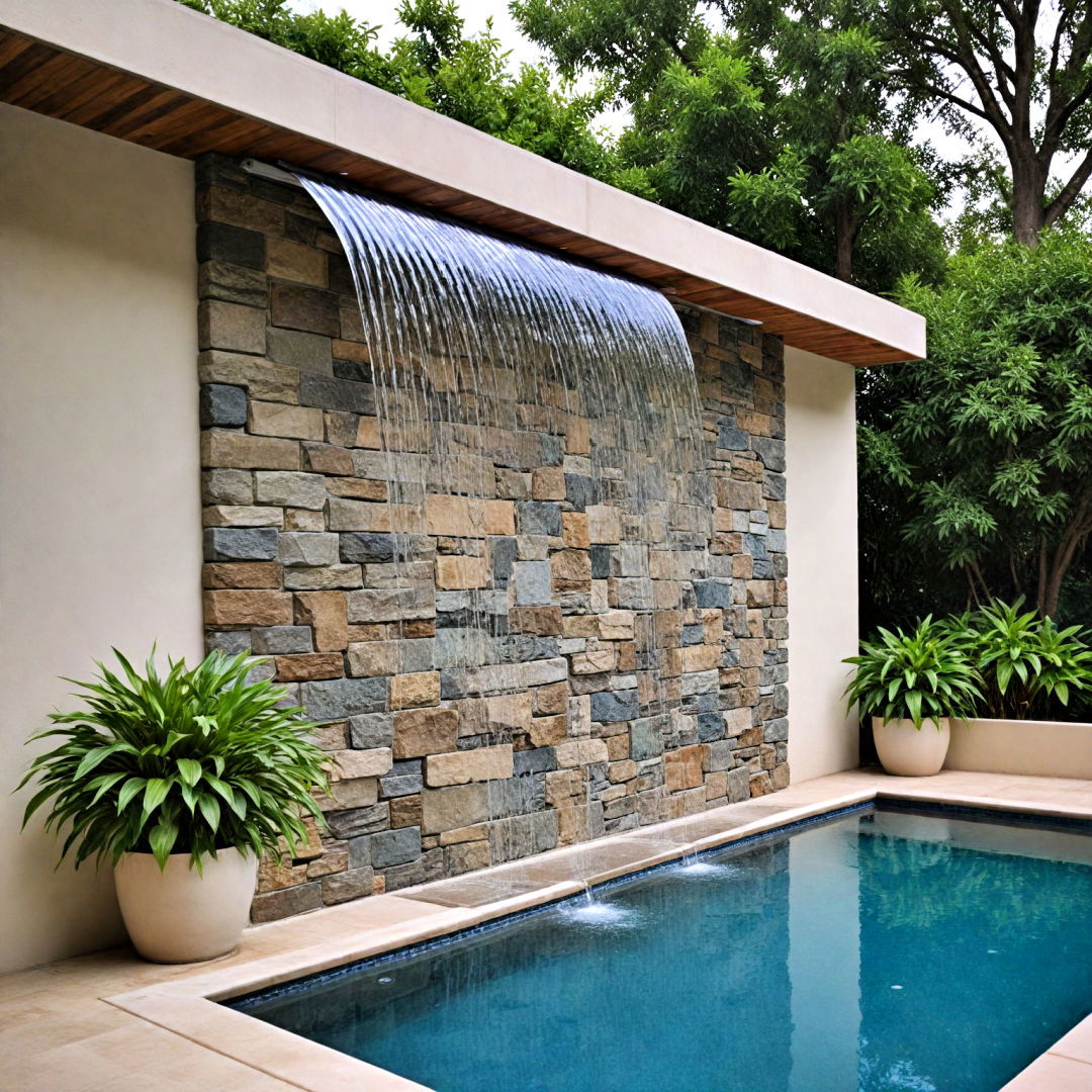 sheet waterfall for small pool