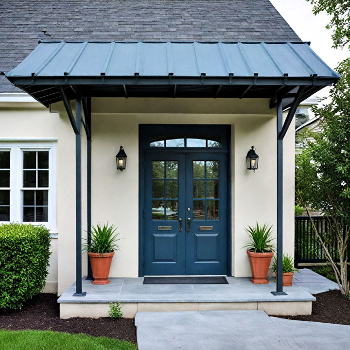 sleek and durable metal canopy roof