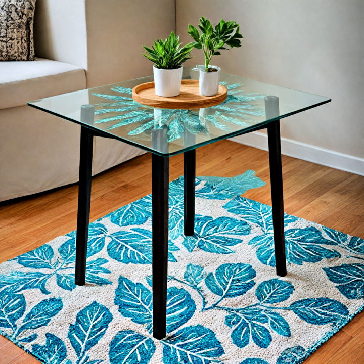 sleek glass top table