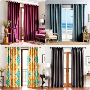 sliding door curtain ideas