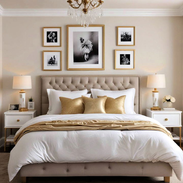 small gold accent pieces for bedroom