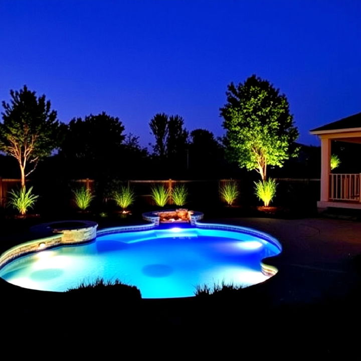 small inground illumination pool