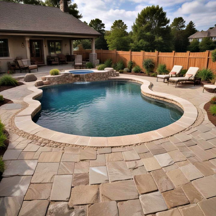 small inground pebble tec pool