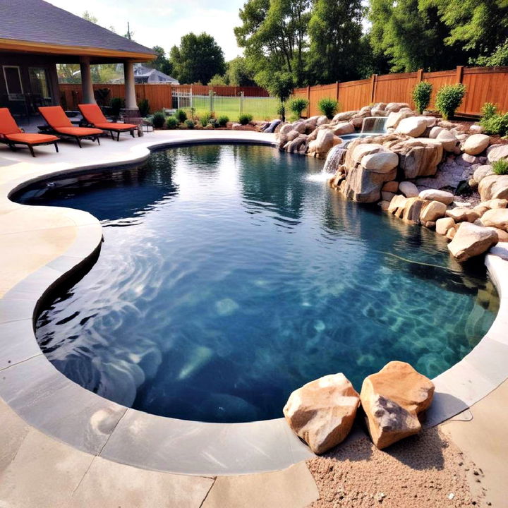 small inground saltwater pool