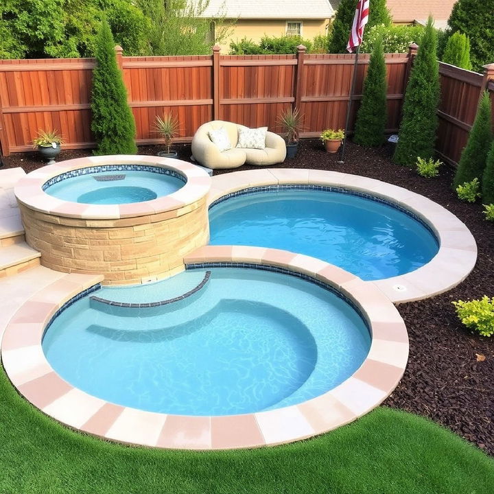 small inground spa pool combo idea