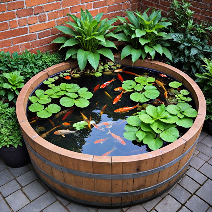 small space container pond