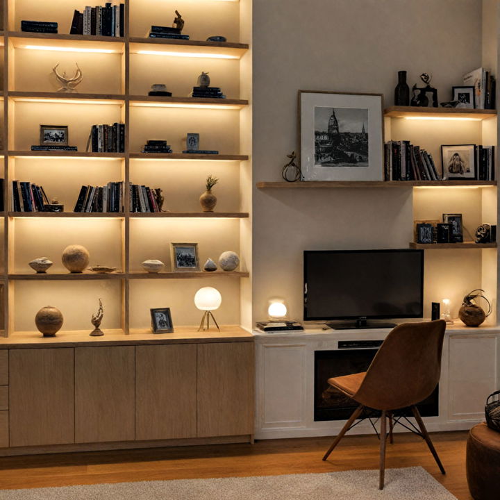 smart lighting for your bookshelf