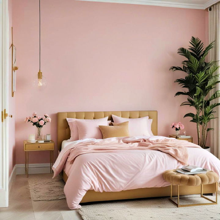 soft pink walls to create calming environment