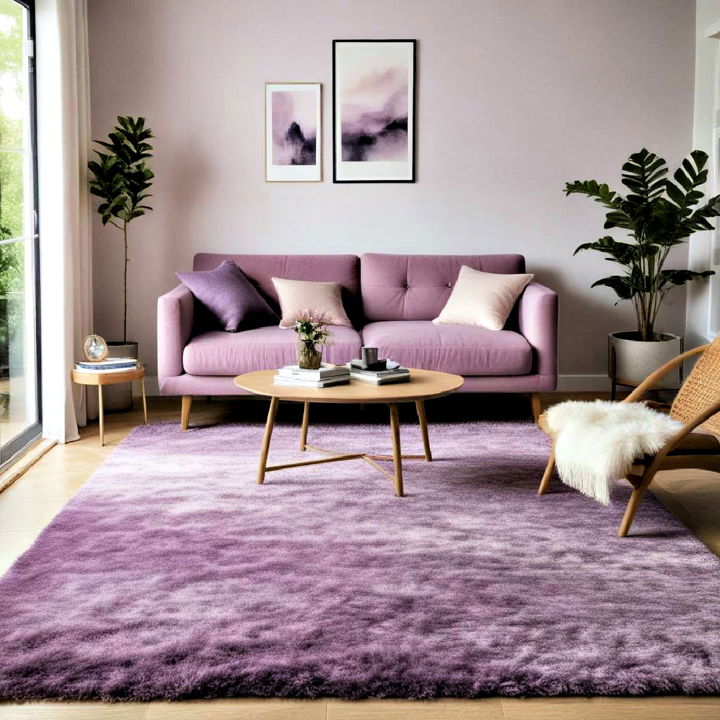 soft purple area rug for living room