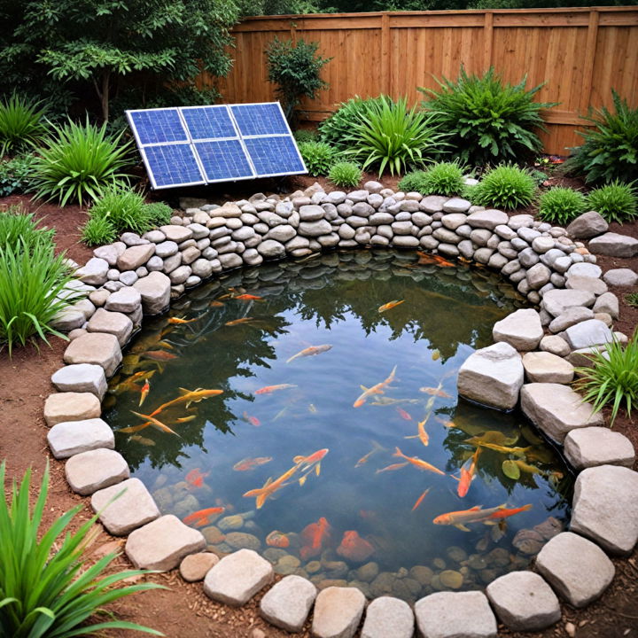 solar powered fish pond