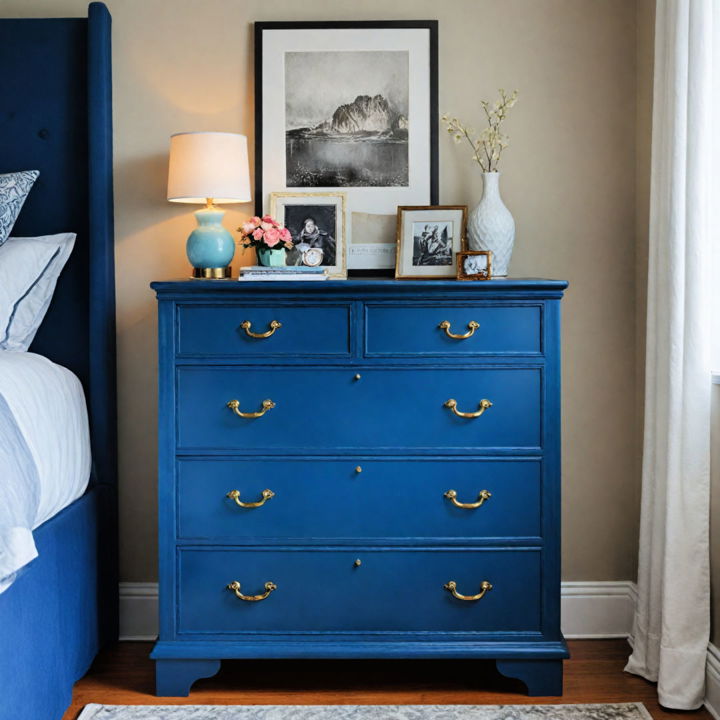 sophisticated blue dresser