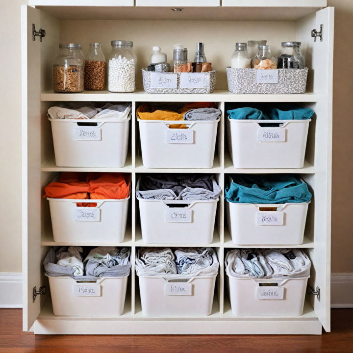 stackable bins for utility room