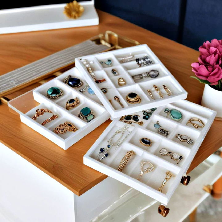 stackable trays for jewelry
