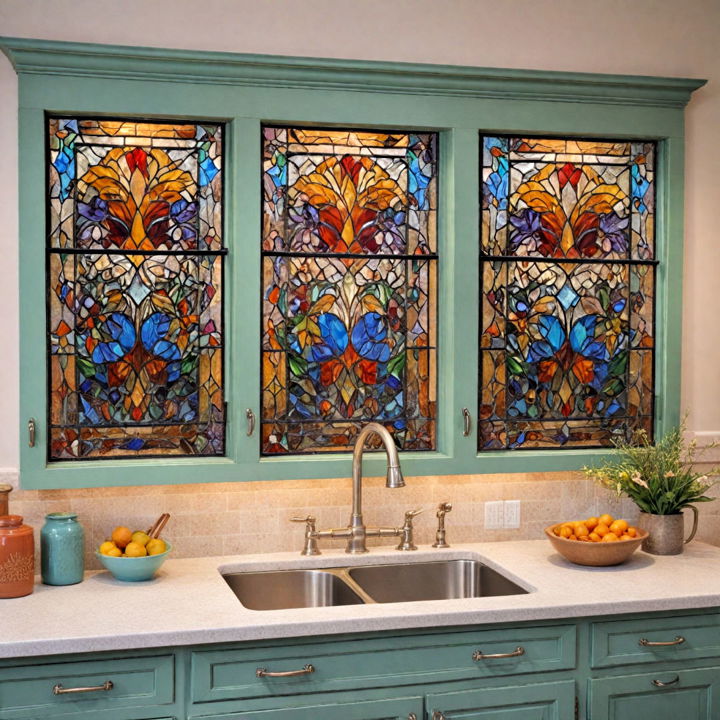 stained glass cabinets