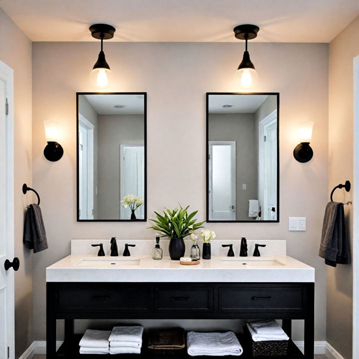 statement lighting to enhance bathroom