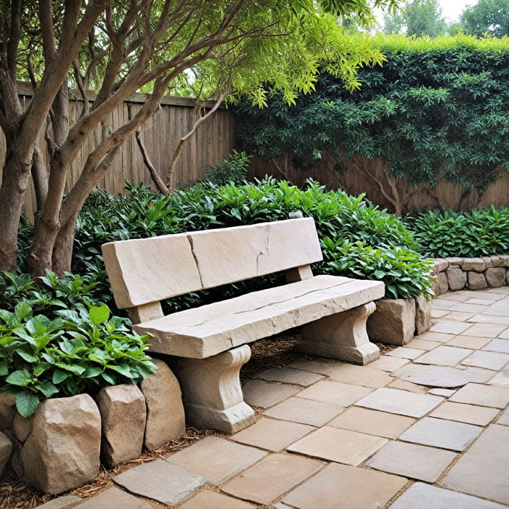 stone bench for formal garden