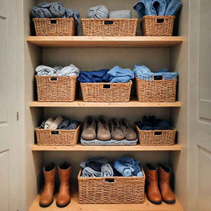 storage baskets for boot room