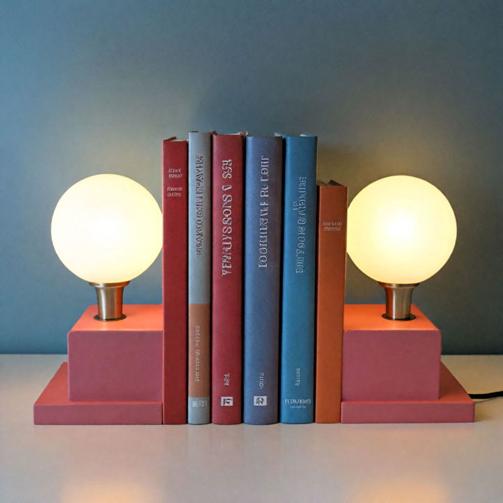 stylish and convenient bookend lights