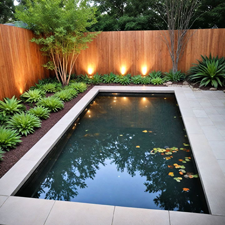 stylish and modern fish pond