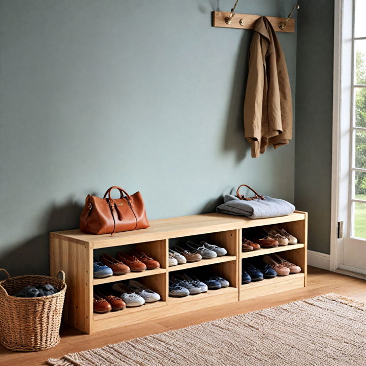 stylish bench with shoe storage