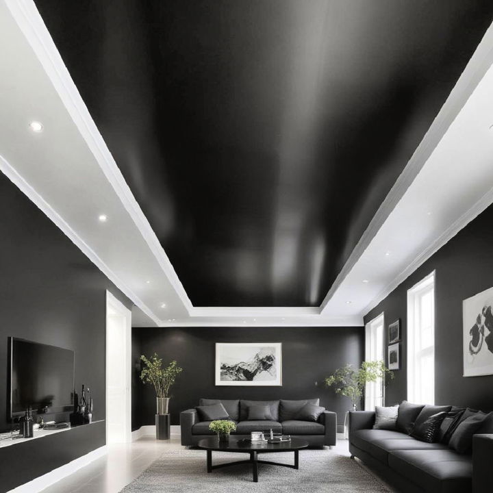 stylish black stretch ceiling