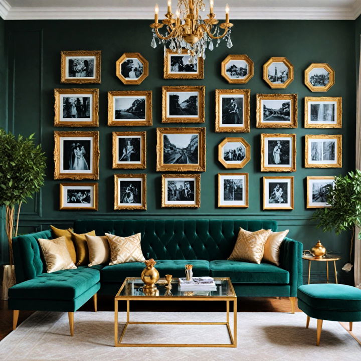 stylish golden picture frames