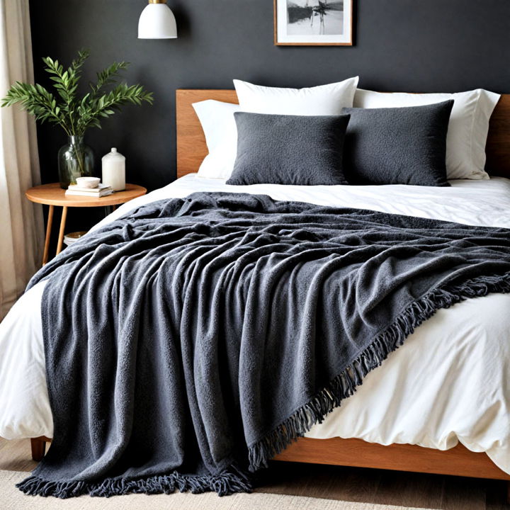 stylish grey throw blankets