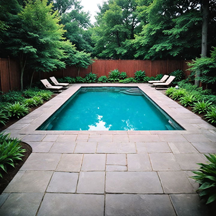 stylish rectangular spa pool