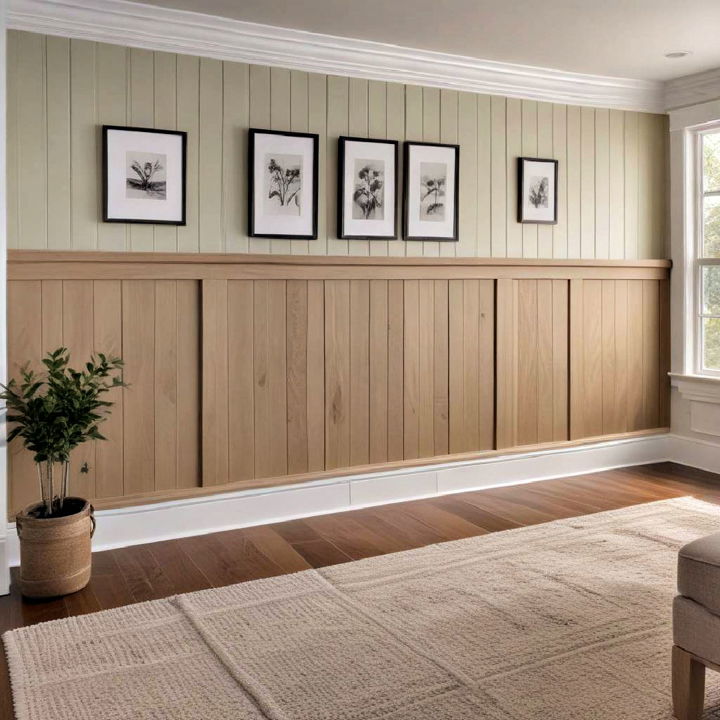 stylish tongue and groove wainscoting