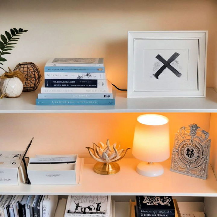 table lamp to illuminate your bookshelf