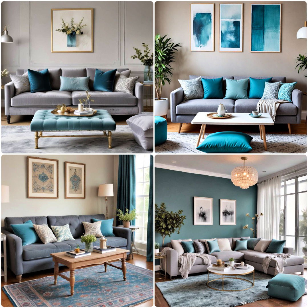 15 Teal and Grey Living Room Ideas You'll Want To Steal