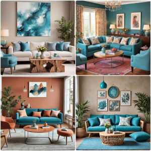 teal living room ideas