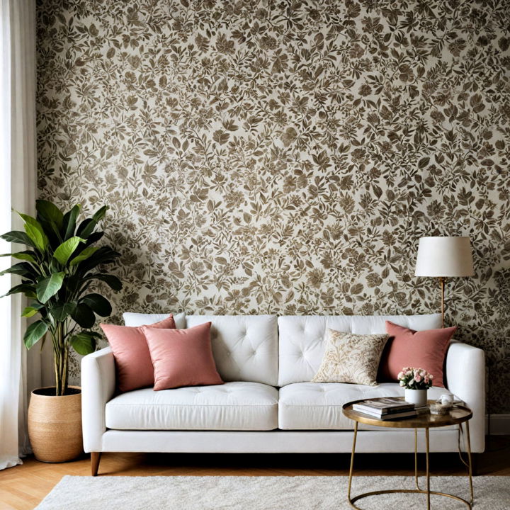 textured wallpaper living room