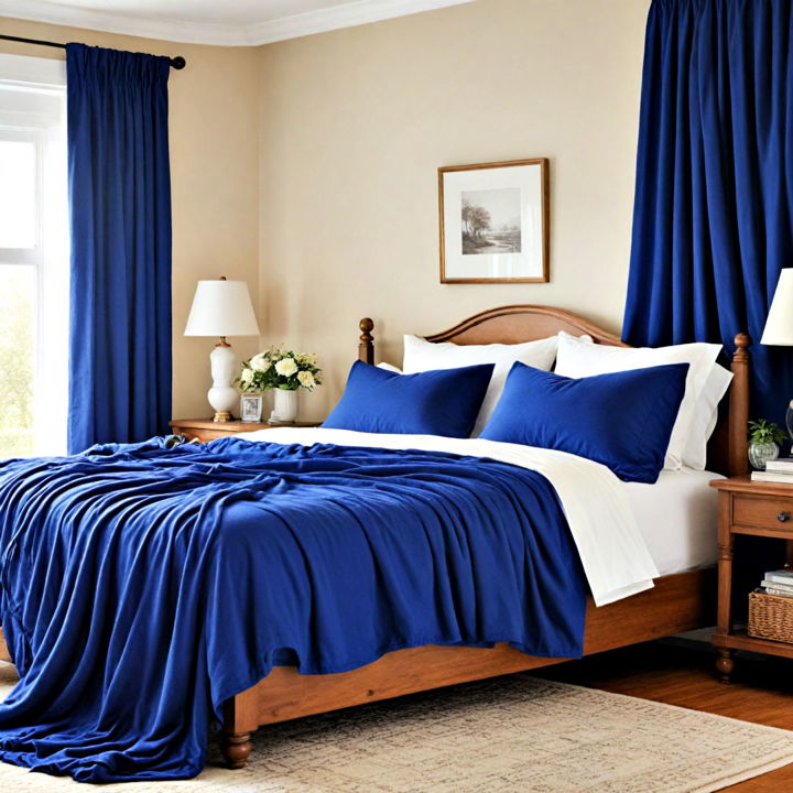 throw blanket for royal blue bedroom