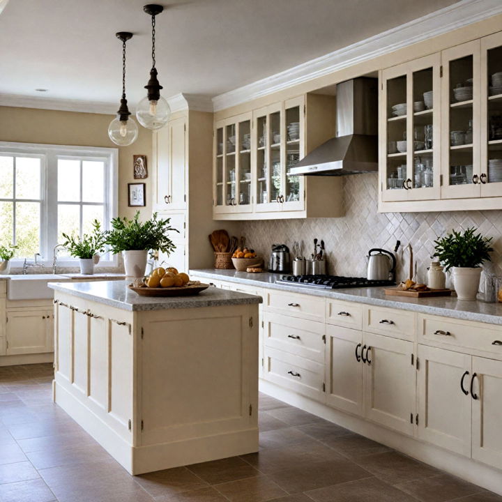 timeless appeal with beige kitchen cabinets