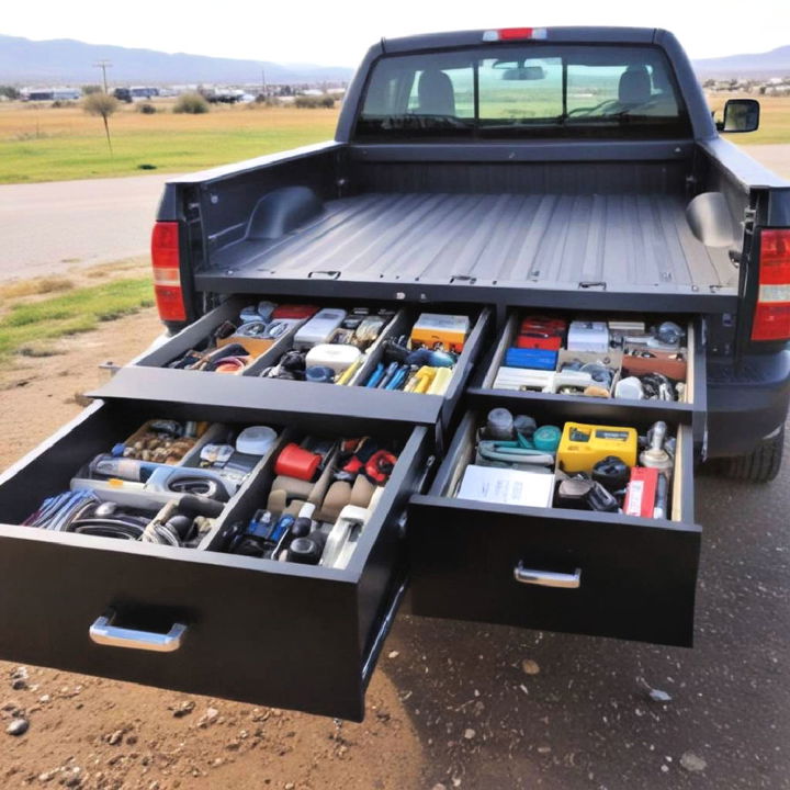 truck bed drawer system
