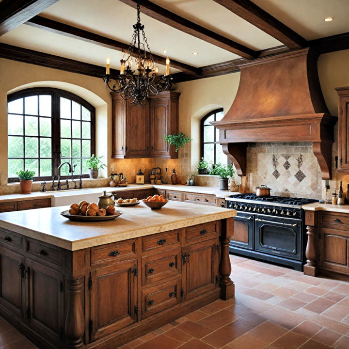 tuscan villa kitchen