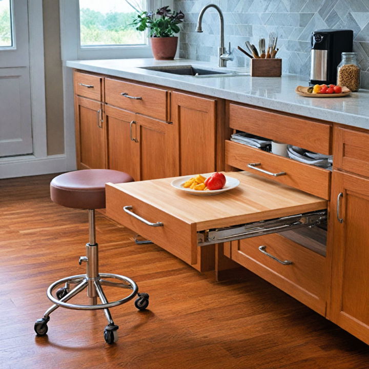 under counter pull out table idea