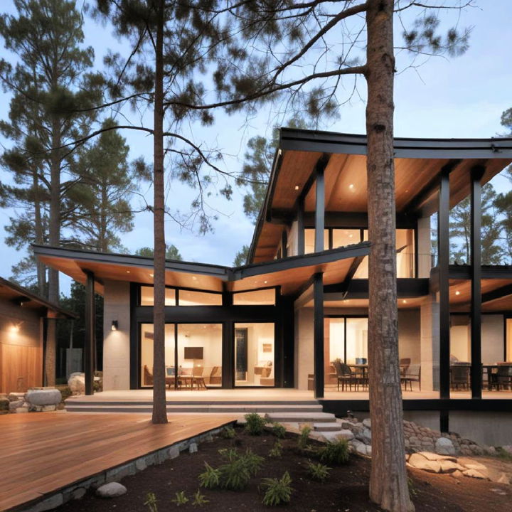 unique and modern butterfly porch roof