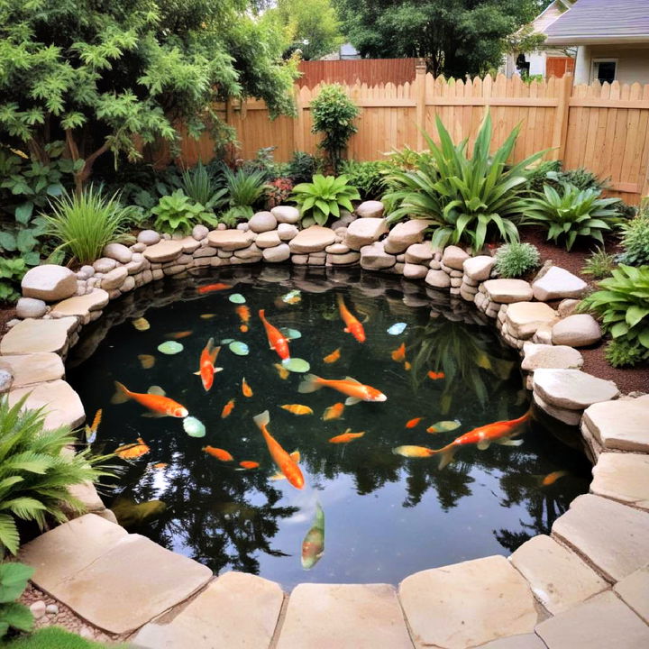 unique fish pond pool