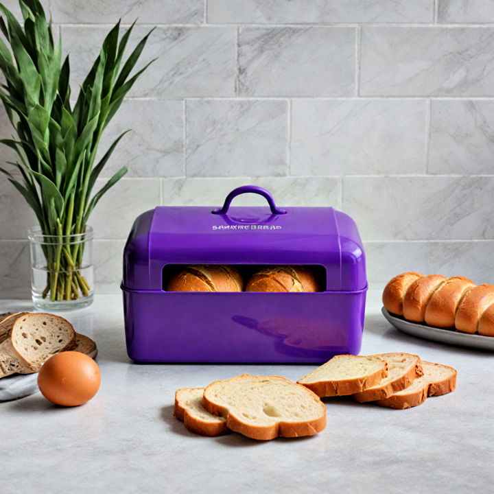 unique purple bread box