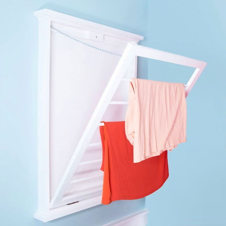 utility room fold down drying rack