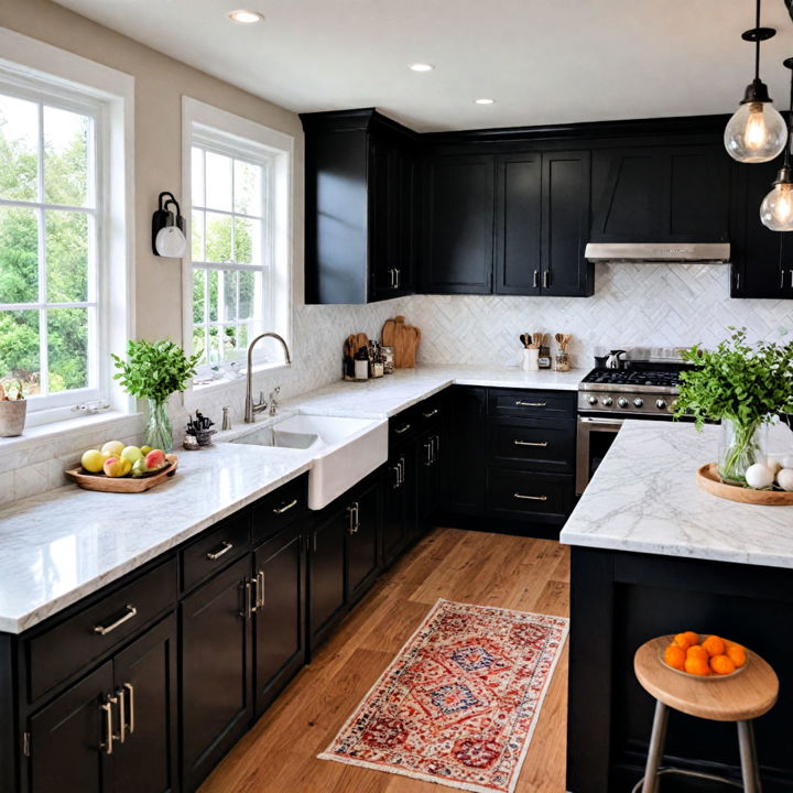 versatile black kitchen cabinets design