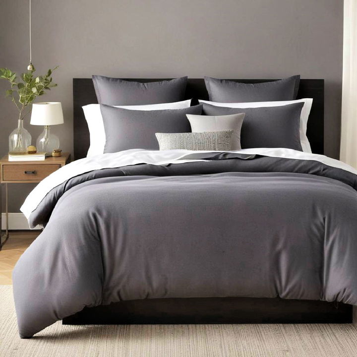 versatile dark grey bedding set