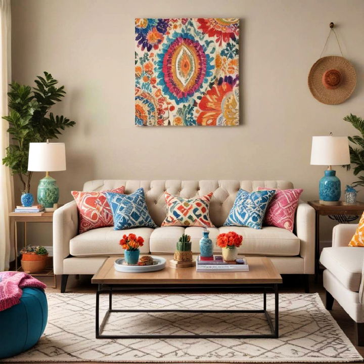 vibrant eclectic living room