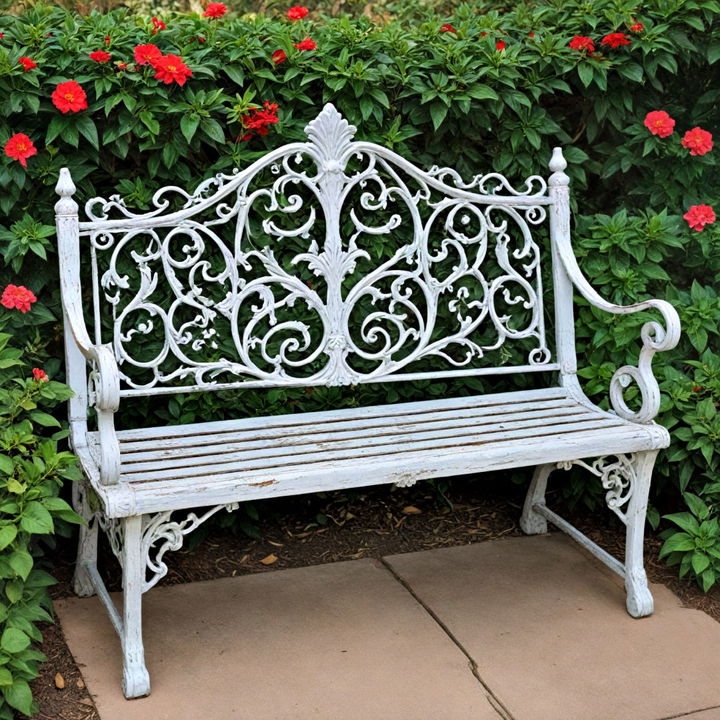 vintage garden bench