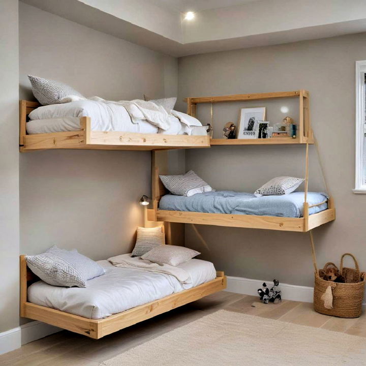 wall mounted bunk bed